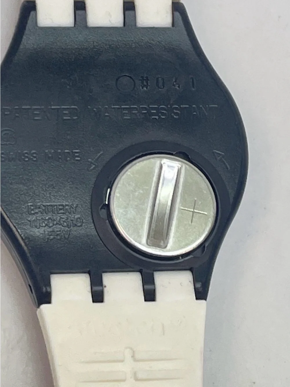 Swatch Black & White Houndstooth Silicone Strap Watch